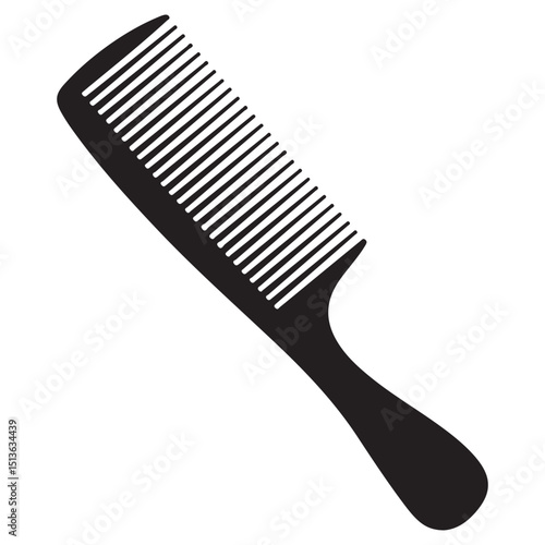 Elegant and Clean Hair Comb Vector Illustrations  Includes Fine-Tooth, Wide-Tooth, and Handle Combs in Editable Black Silhouette Format for Print, Digital,  Barbershop, and Packaging Use . Thank You .