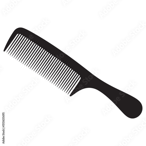 Elegant and Clean Hair Comb Vector Illustrations  Includes Fine-Tooth, Wide-Tooth, and Handle Combs in Editable Black Silhouette Format for Print, Digital,  Barbershop, and Packaging Use . Thank You .
