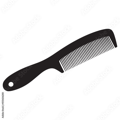Elegant and Clean Hair Comb Vector Illustrations  Includes Fine-Tooth, Wide-Tooth, and Handle Combs in Editable Black Silhouette Format for Print, Digital,  Barbershop, and Packaging Use . Thank You .