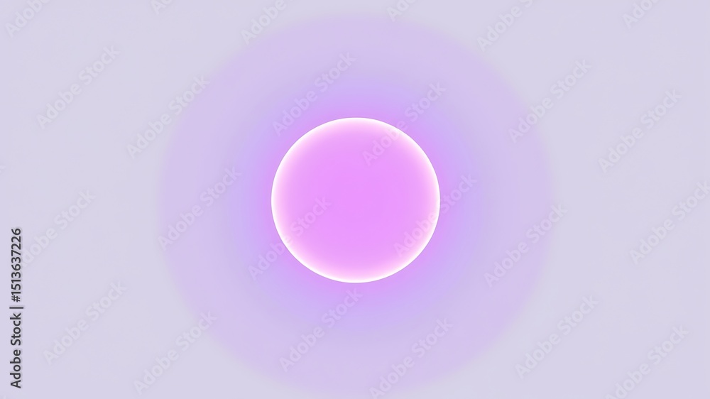 Obraz premium Glowing orb with soft purple gradient illustrating energy and futuristic technologies concepts