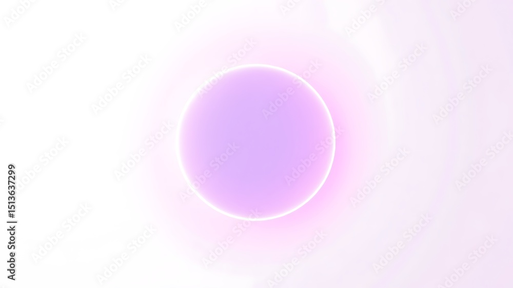 Obraz premium Soft glow of a glowing light circle with subtle pastel shades and delicate gradient.