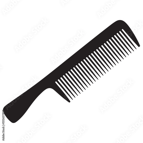 Elegant and Clean Hair Comb Vector Illustrations  Includes Fine-Tooth, Wide-Tooth, and Handle Combs in Editable Black Silhouette Format for Print, Digital,  Barbershop, and Packaging Use . Thank You .