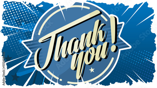 Thank  you— colorful banner, background, template — vector illustration