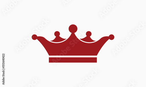 A vector red crown design.