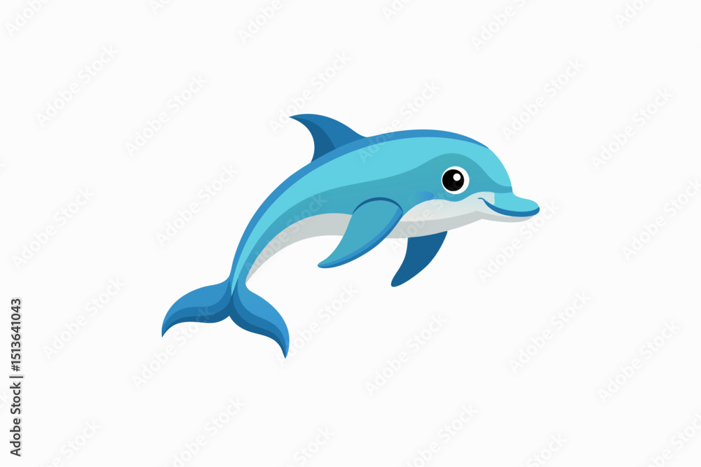 Fototapeta premium dolphin isolated on white background