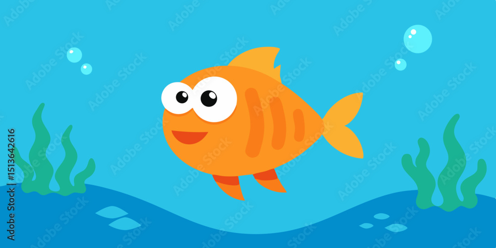 Fototapeta premium illustration of fish in the water