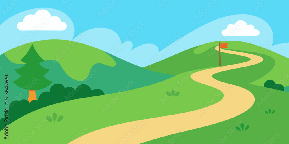 Fototapeta premium landscape with mountains