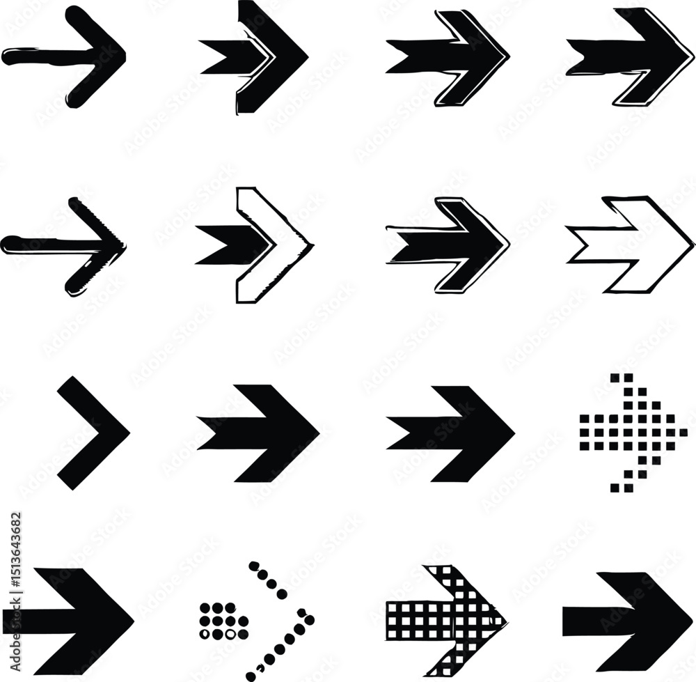 Flat arrow Vector collection Flat arrow Vector collection