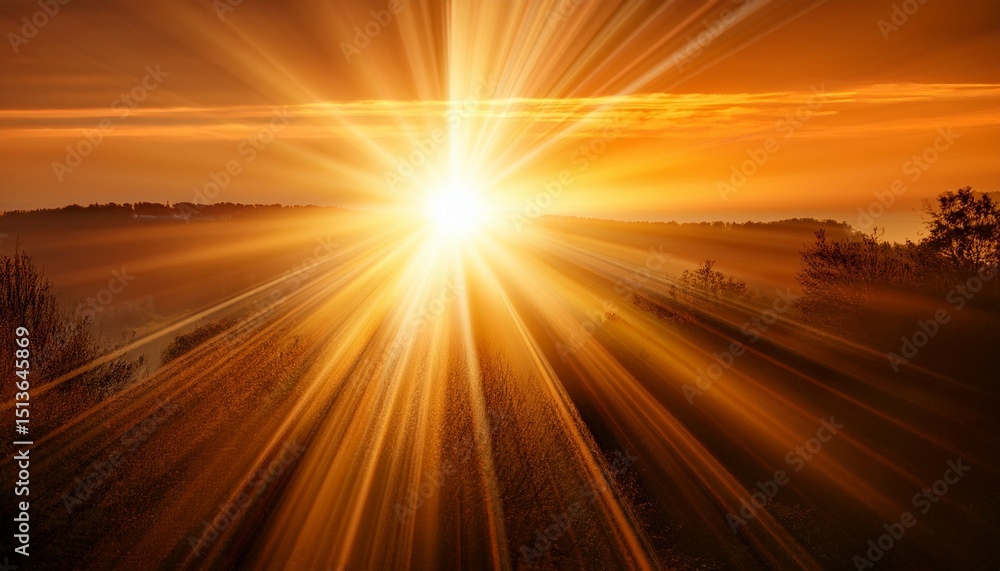 Obraz premium real warm sun lens flare effect background texture