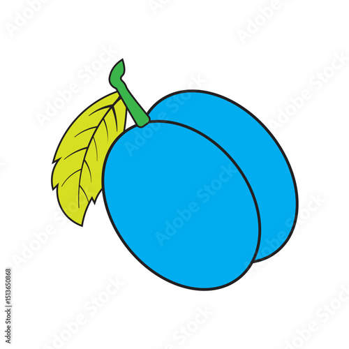 plum icon vector