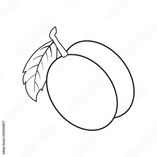 plum icon vector