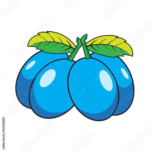 plum icon vector