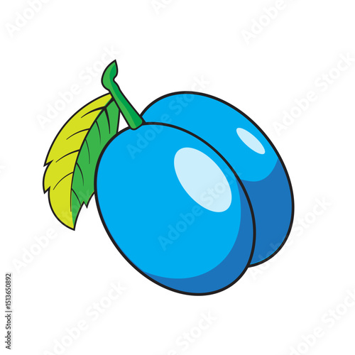 plum icon vector