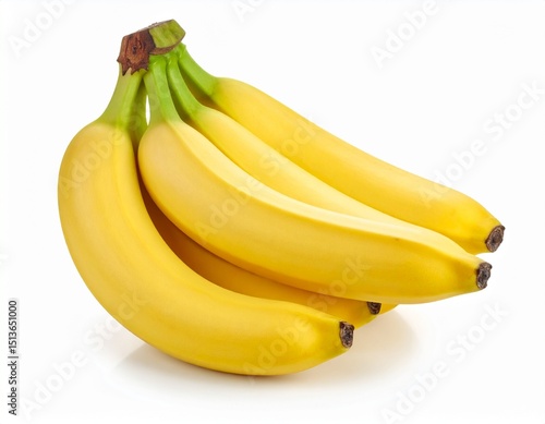 Bunch of bananas isolated on white background 