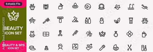 Cosmetics Icons Beau ti and skin care icon