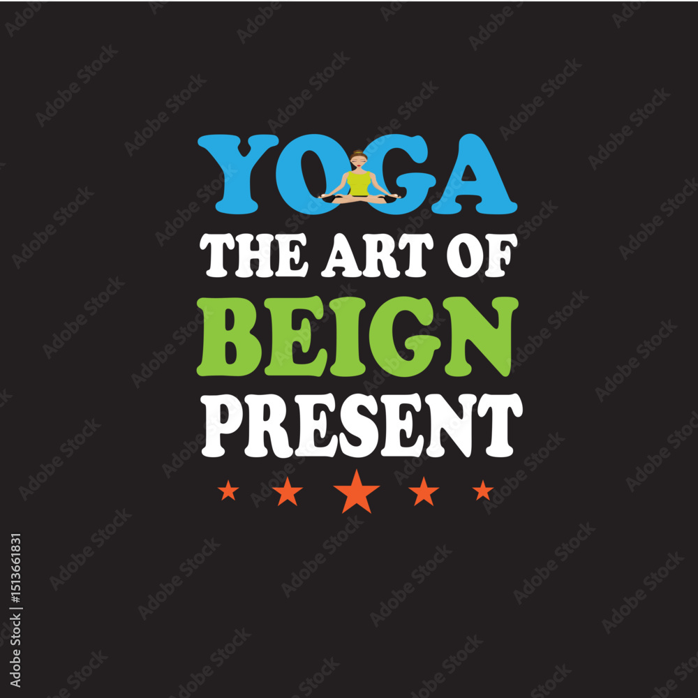 Obraz premium yoga t-shirt design 