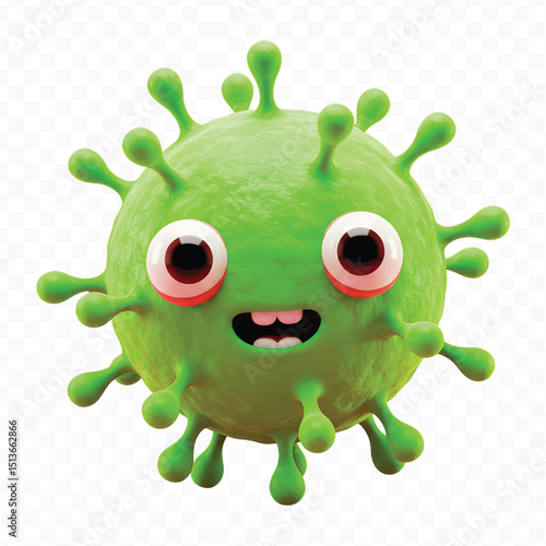 3d rendered illustration of a green monster