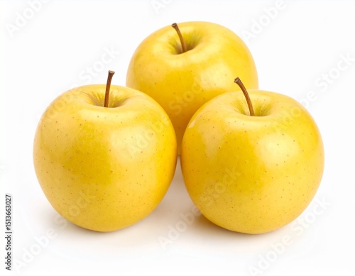 Wallpaper Mural Golden delicious apples isolated on white background Torontodigital.ca