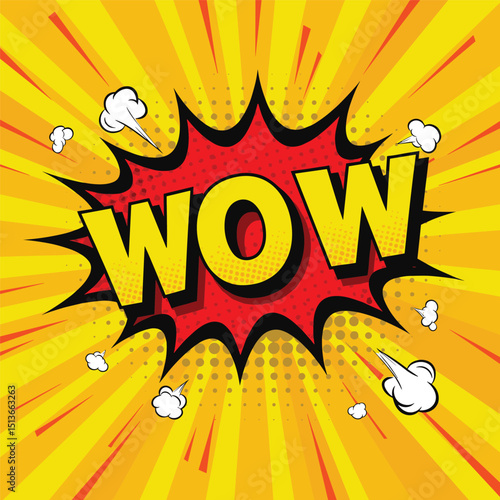 llustration of Wow template design