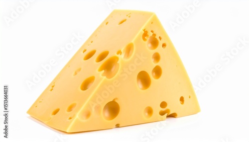 Wallpaper Mural Emmental cheese triangle swiss cheese isolated on white background Torontodigital.ca