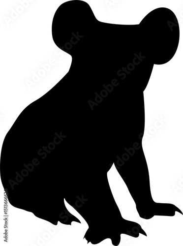 Canvas Print koala silhouette