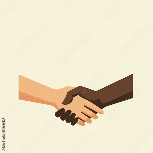 Hands shaking in agreement representing unity and partnership concept of icon  