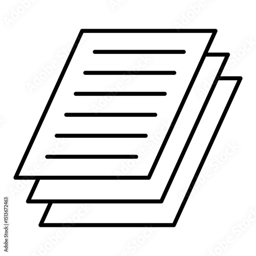 Paper Stack line icon