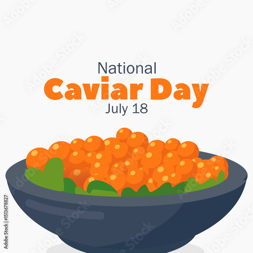 vector graphic of National Caviar Day, ideal for National Caviar Day celebration.