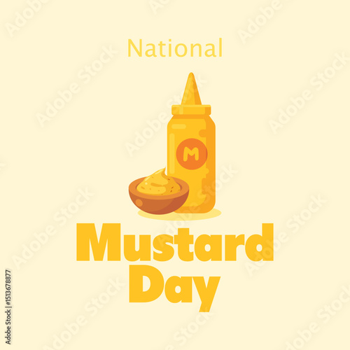 vector graphic of National Mustard Day, ideal for National Mustard Day celebration.