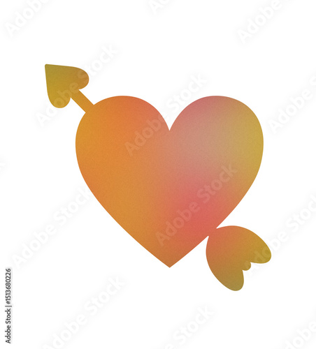 red heart on white background