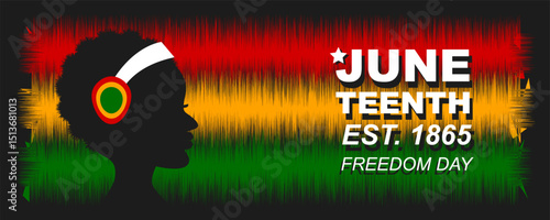 Juneteenth emancipation day banner. Celebration freedom day African American background design