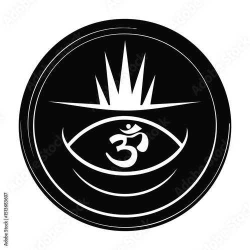 om symbol vector illustration, hindu simbol 