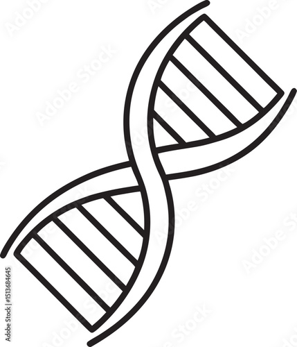 DNA Icon – Genetics and Science Vector Illustration