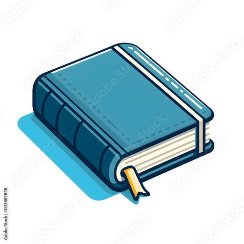 Vintage Teal Hardcover Book Illustration Classic Literature Design