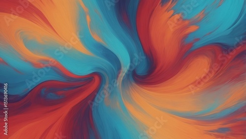 Wallpaper Mural Colorful abstract design with sweeping gradients of red, blue, and orange hues, evoking a sense of fluidity and artistic expression Torontodigital.ca