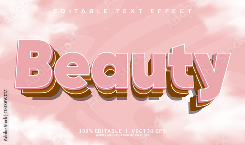 beauty vector text effect with modern style design