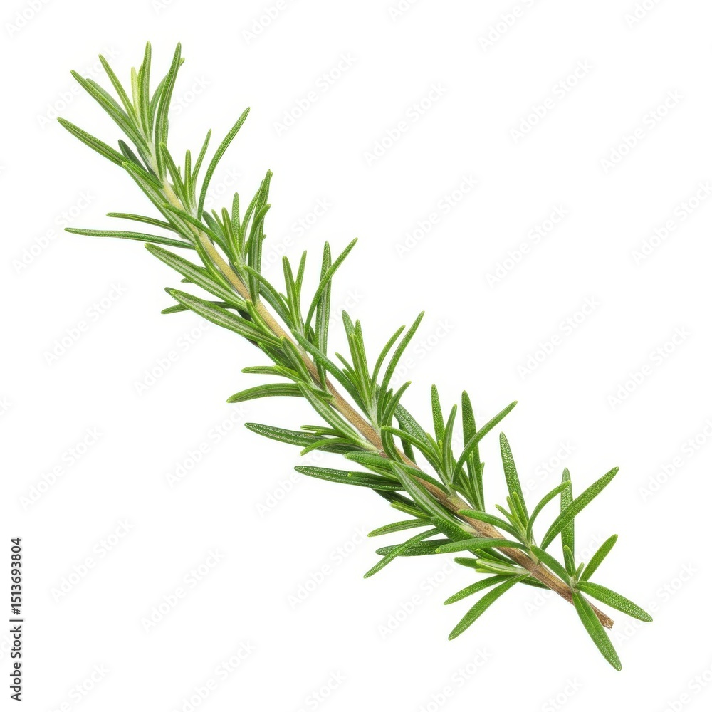 Naklejka premium Rosemary sprig isolated on white background