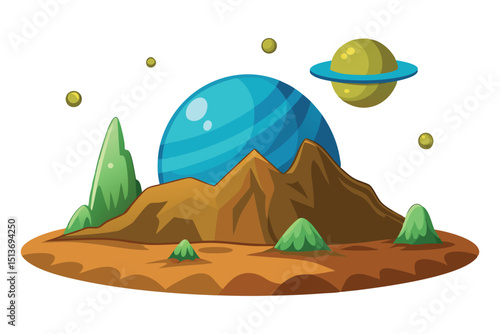 Hill in alien planet