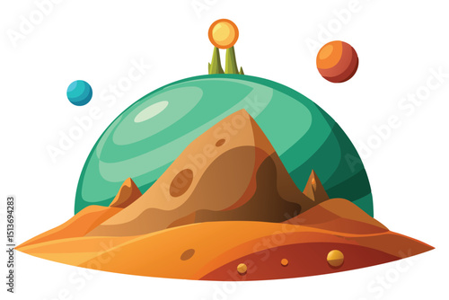 Hill in alien planet