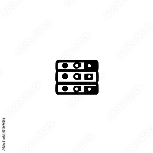 Server communication icon vector 