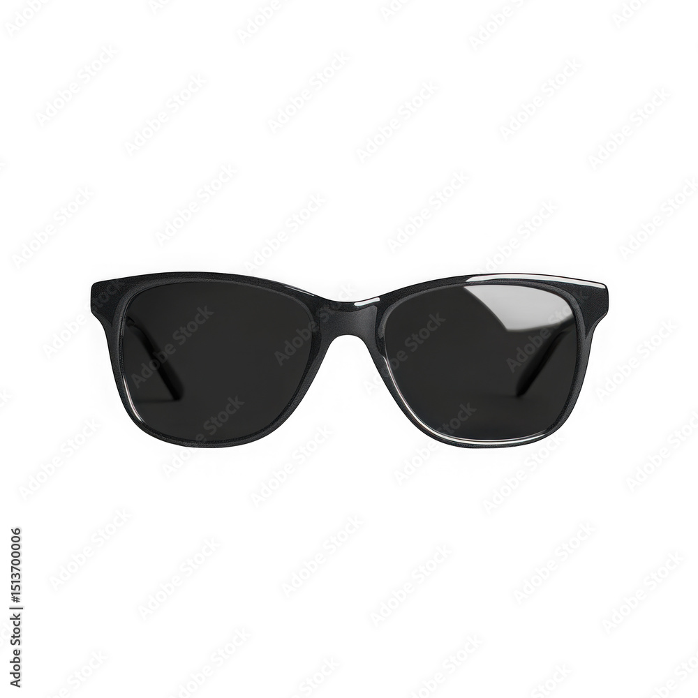 Classic black sunglasses isolated on transparent background Classic black sunglasses isolated on transparent background