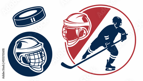 Hockey Icons – Players, Sticks, Puck, Helmets, Goals & Gear