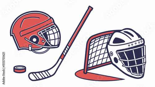 Hockey Icons – Players, Sticks, Puck, Helmets, Goals & Gear