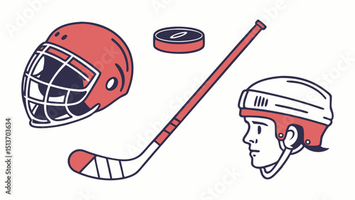 Hockey Icons – Players, Sticks, Puck, Helmets, Goals & Gear