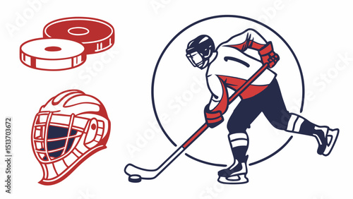 Hockey Icons – Players, Sticks, Puck, Helmets, Goals & Gear