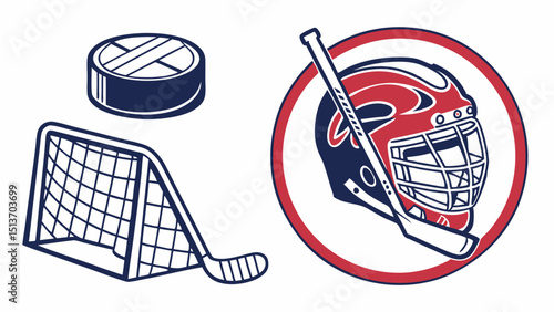 Hockey Icons – Players, Sticks, Puck, Helmets, Goals & Gear