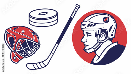 Hockey Icons – Players, Sticks, Puck, Helmets, Goals & Gear