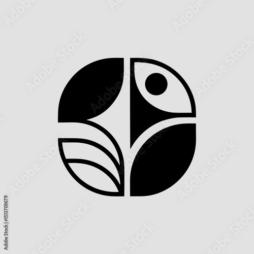 abstract black and white vector illustration