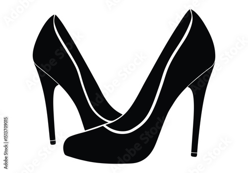 a pair of high heeled shoes  stylish and simple  