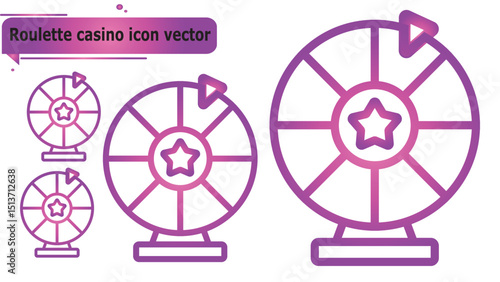 Roulette casino icon vector